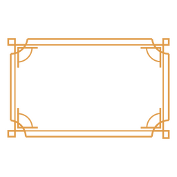 Molduras retangulares de traço art déco Desenho PNG