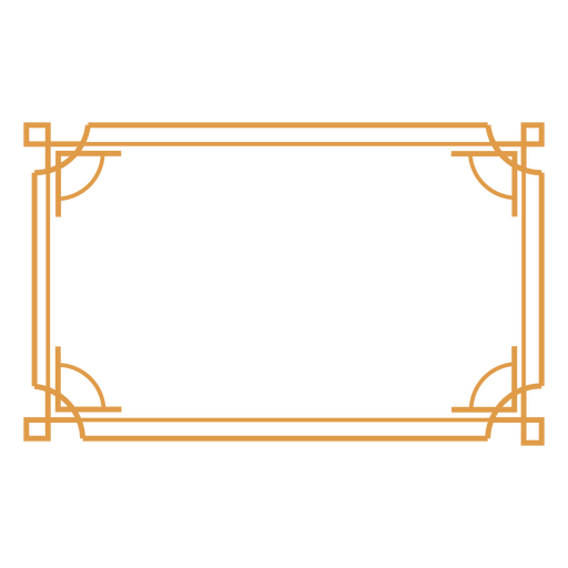 Art deco stroke rectangular frames PNG Design