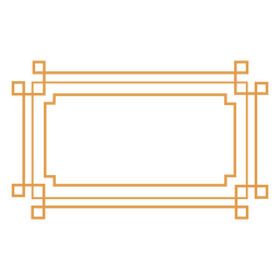 Marcos de trazo art deco Diseño PNG