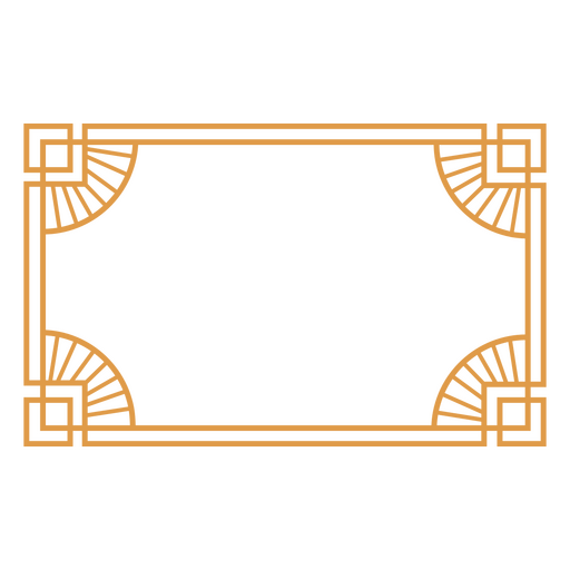 Art deco stroke frames ornaments PNG Design