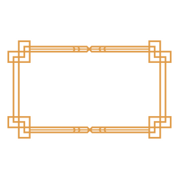 Marcos de trazo art deco decorados. Diseño PNG