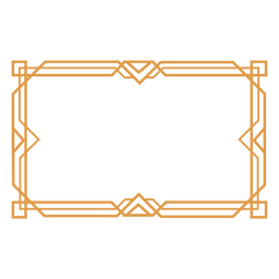 Frame stroke art deco decorated PNG Design