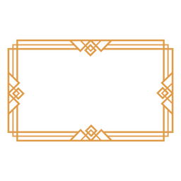 Ornamentos art déco de traço de quadro Desenho PNG