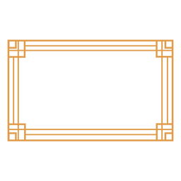 Traçado de quadro art déco retangular Desenho PNG