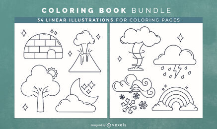 Libro para colorear del tiempo KDP interior design