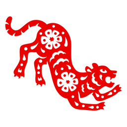 Chinese New Year Tiger Body PNG & SVG Design For T-Shirts