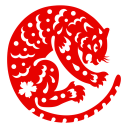 Traditioneller chinesischer Tierkreis-Tiger PNG-Design