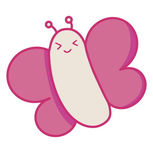 mariposa kawaii Diseño PNG