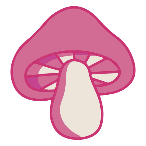 Traço de cor cogumelo kawaii Desenho PNG