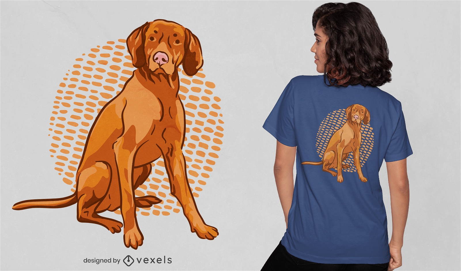 Desenho de t-shirt com ilustração de animal de cão