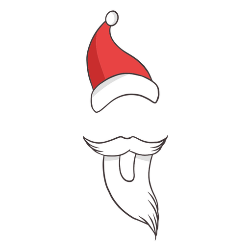 fantasia de traço de cor de papai noel Desenho PNG