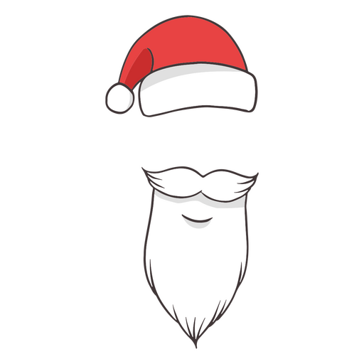 Weihnachtsmann-Farbstrichbart PNG-Design