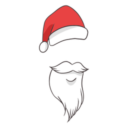 Design PNG E SVG De Gorro De Natal Do Papai Noel Para Camisetas