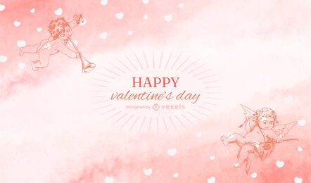Amor Valentinstag Hintergrunddesign