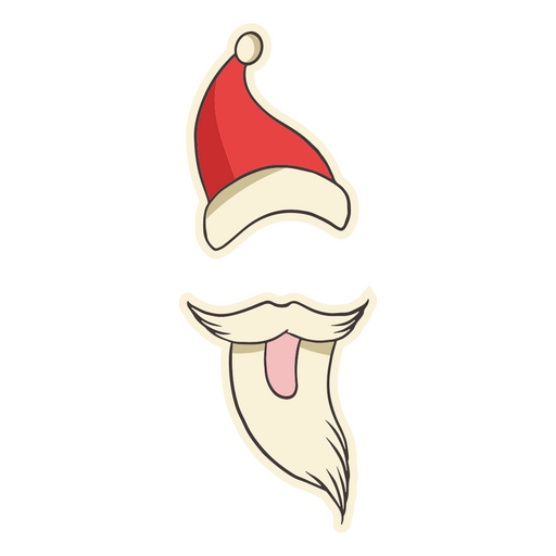 Cara de ilustración de Papá Noel Diseño PNG