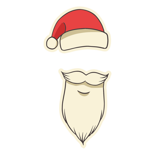 Barba e chapéu de ilustração de Papai Noel Desenho PNG