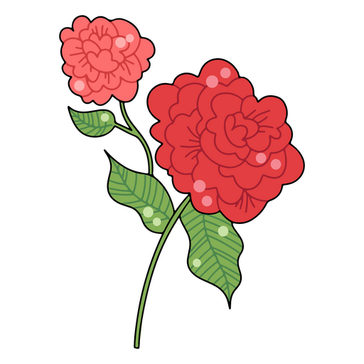 Flower nature roses icon PNG Design