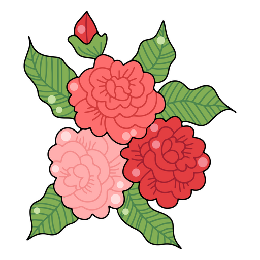 ícone da natureza de rosas Desenho PNG