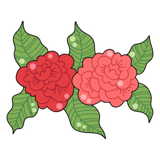 Ícone de natureza de flores de rosas Desenho PNG