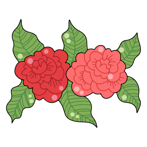 Icono de naturaleza de flor de rosas Diseño PNG