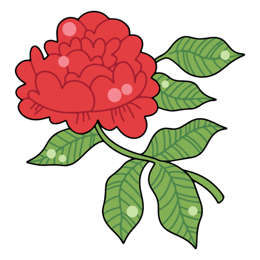 Ícone de natureza de flor rosa Desenho PNG