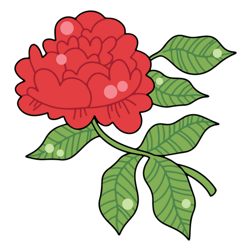 Icono de naturaleza de flor rosa Diseño PNG