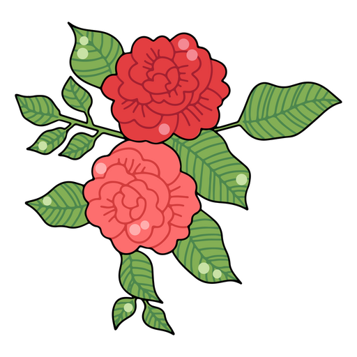 ícone de flor de rosas Desenho PNG