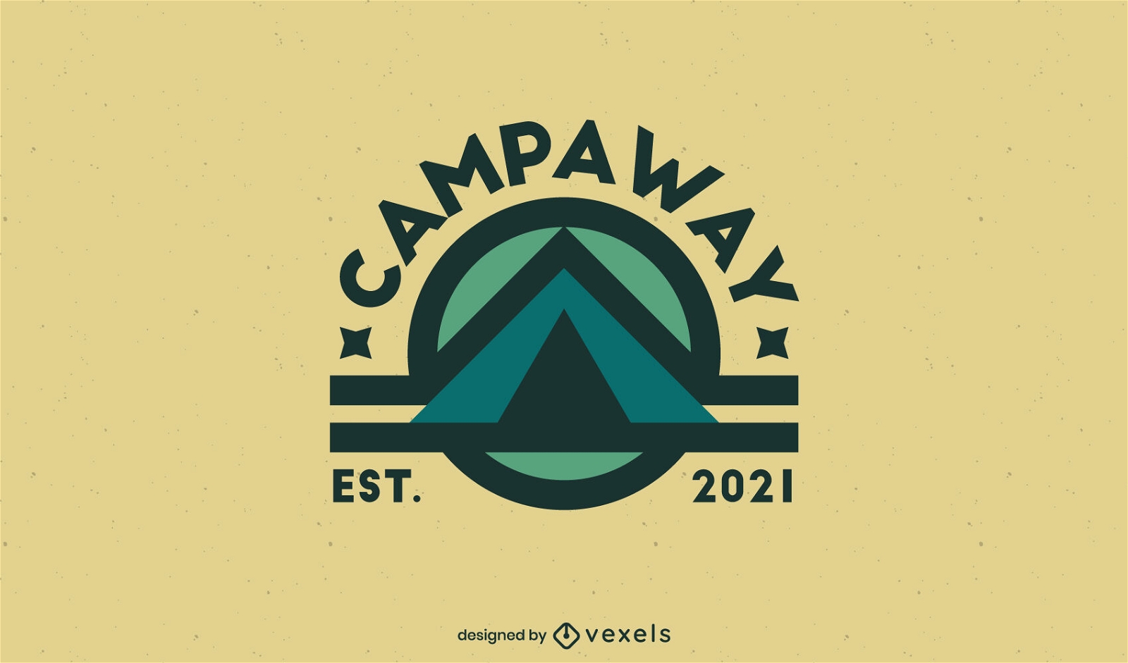 Camping tent business logo template