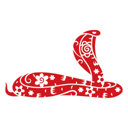 Serpente do Zodíaco Chinês Tradicional Desenho PNG