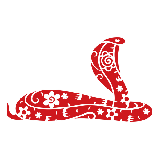 Serpiente del zodiaco chino tradicional Diseño PNG