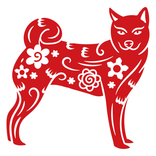 Traditioneller chinesischer Sternzeichen-Hund PNG-Design