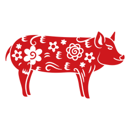 Traditional Chinese Zodiac Pig PNG Design