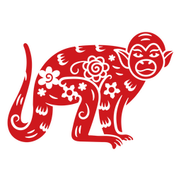 Macaco do Zodíaco Chinês Tradicional Desenho PNG