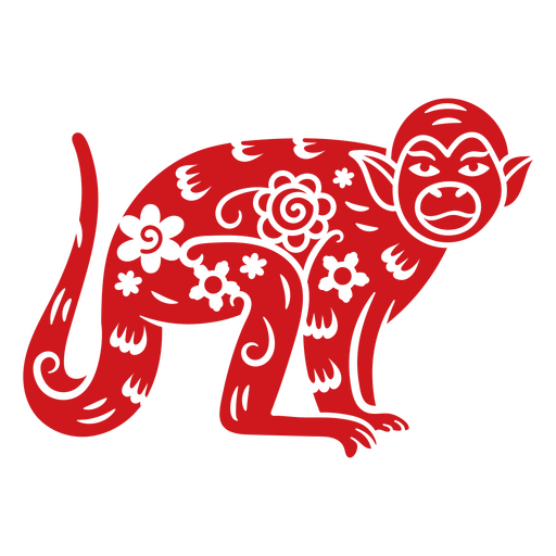 Traditional Chinese Zodiac Monkey PNG Design