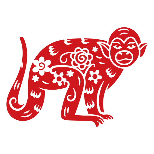 Cute Monkey Animal Flat PNG & SVG Design For T-Shirts