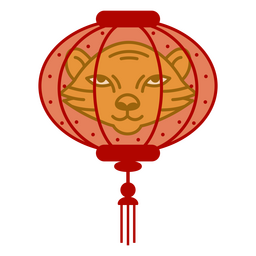 Linterna de año nuevo chino con tigre Diseño PNG Transparent PNG