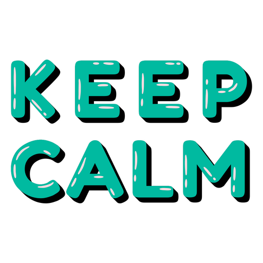 Keep calm glossy quote PNG Design