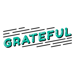 Grateful glossy quote PNG Design