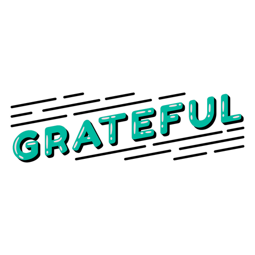 Grateful glossy quote PNG Design