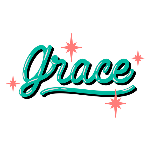 Grace glossy quote PNG Design