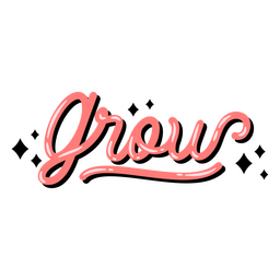 Crecer cita brillante Diseño PNG