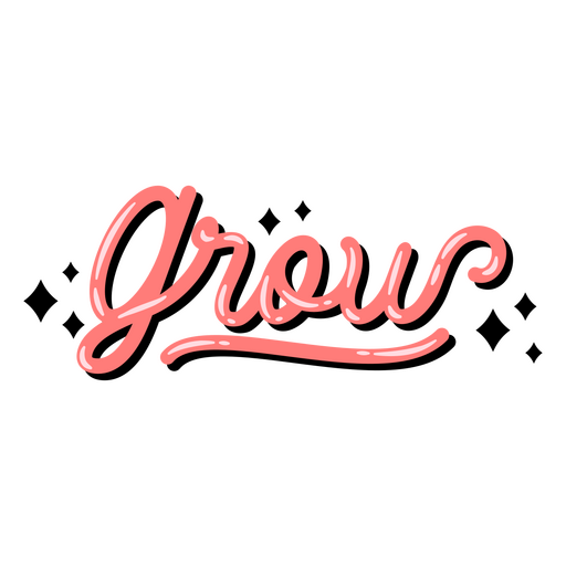 Grow glossy quote PNG Design