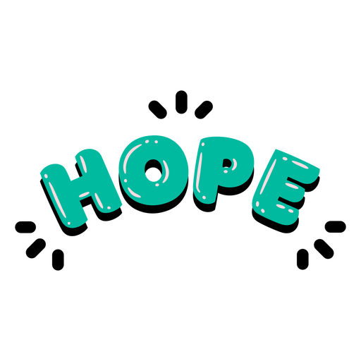 Hope glossy quote PNG Design