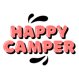 Cita brillante feliz campista Diseño PNG