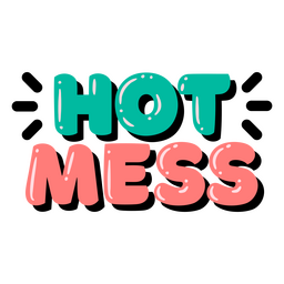 Cita brillante de lío caliente Diseño PNG