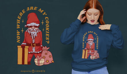 Santa with gifts christmas t-shirt design