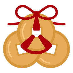 Coins flat chinese new year PNG Design