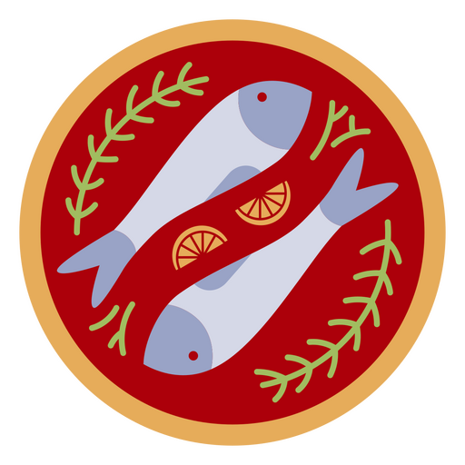 Fishes flat lunar year PNG Design