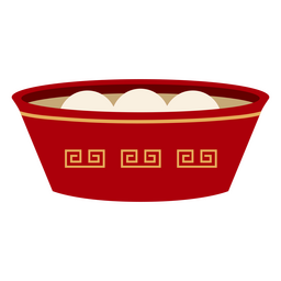 Chinese flat eggs PNG Design