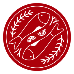 Os peixes cortam o ano lunar Desenho PNG